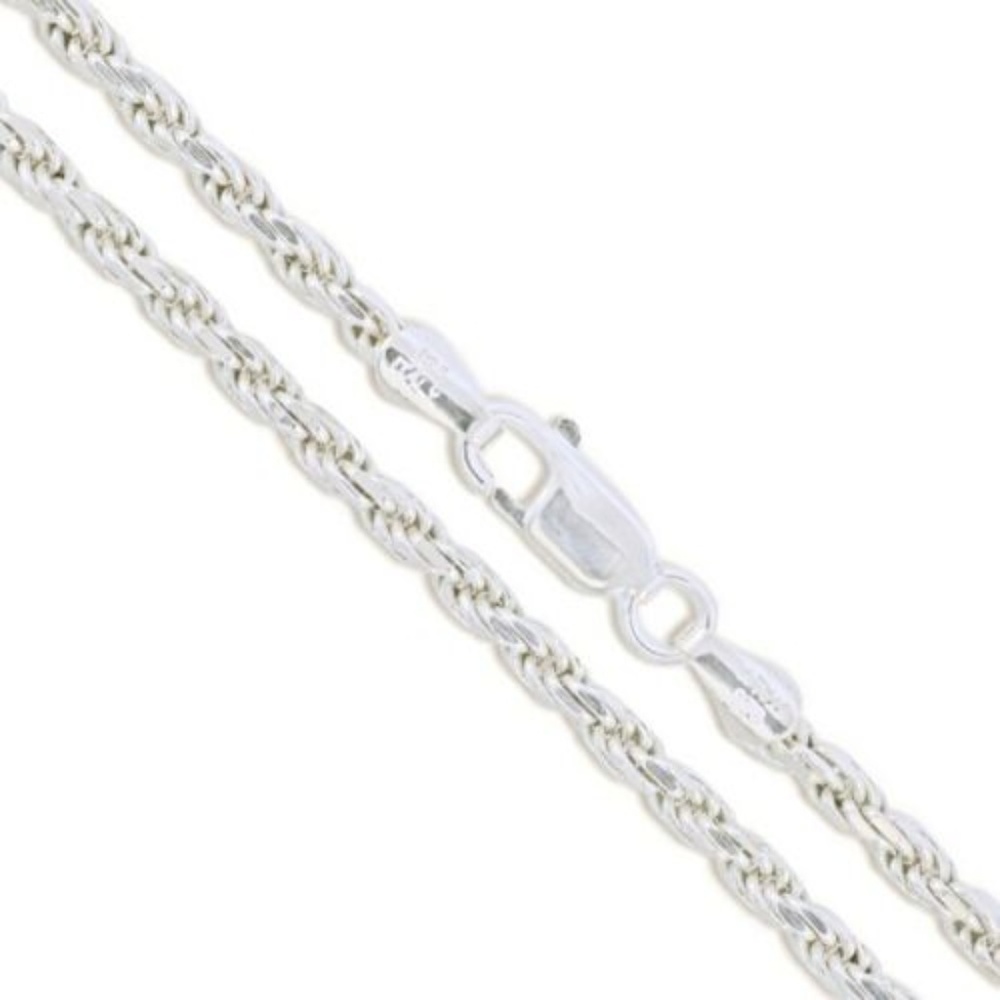 STERLING SILVER 3.0 MM ROPE CHAIN